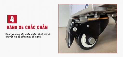 Bánh xe chắc chắn đảm bảo an toàn