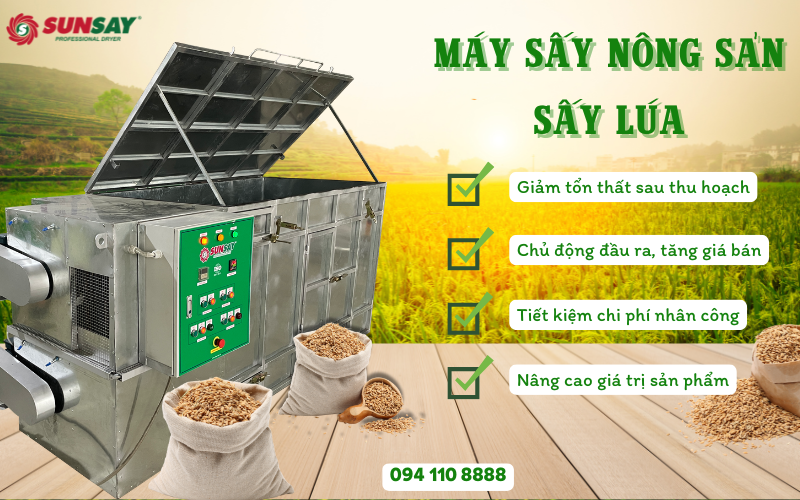 Máy sấy nông sản sấy lúa