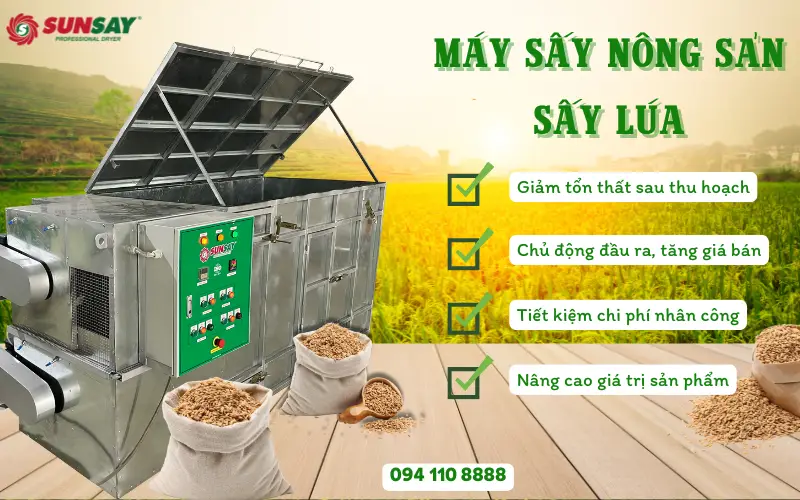 Máy sấy nông sản sấy lúa