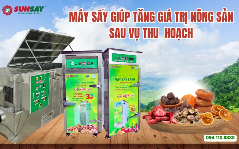 Máy sấy giúp tăng giá trị nông sản sau vụ thu hoạch