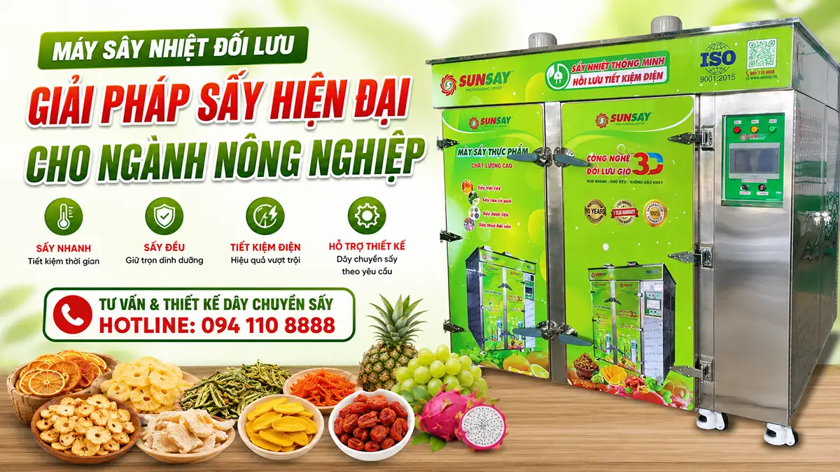 Máy sấy nhiệt đối lưu hỗ trợ thiết kế dây chuyền sản xuất