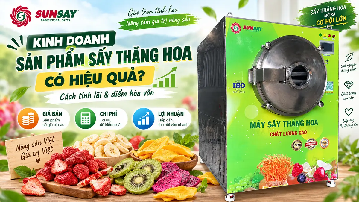 Hiệu quả kinh doanh sản phẩm sấy thăng hoa